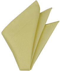 Light Yellow Thai Brocade Silk Pocket Square TBSP-1A