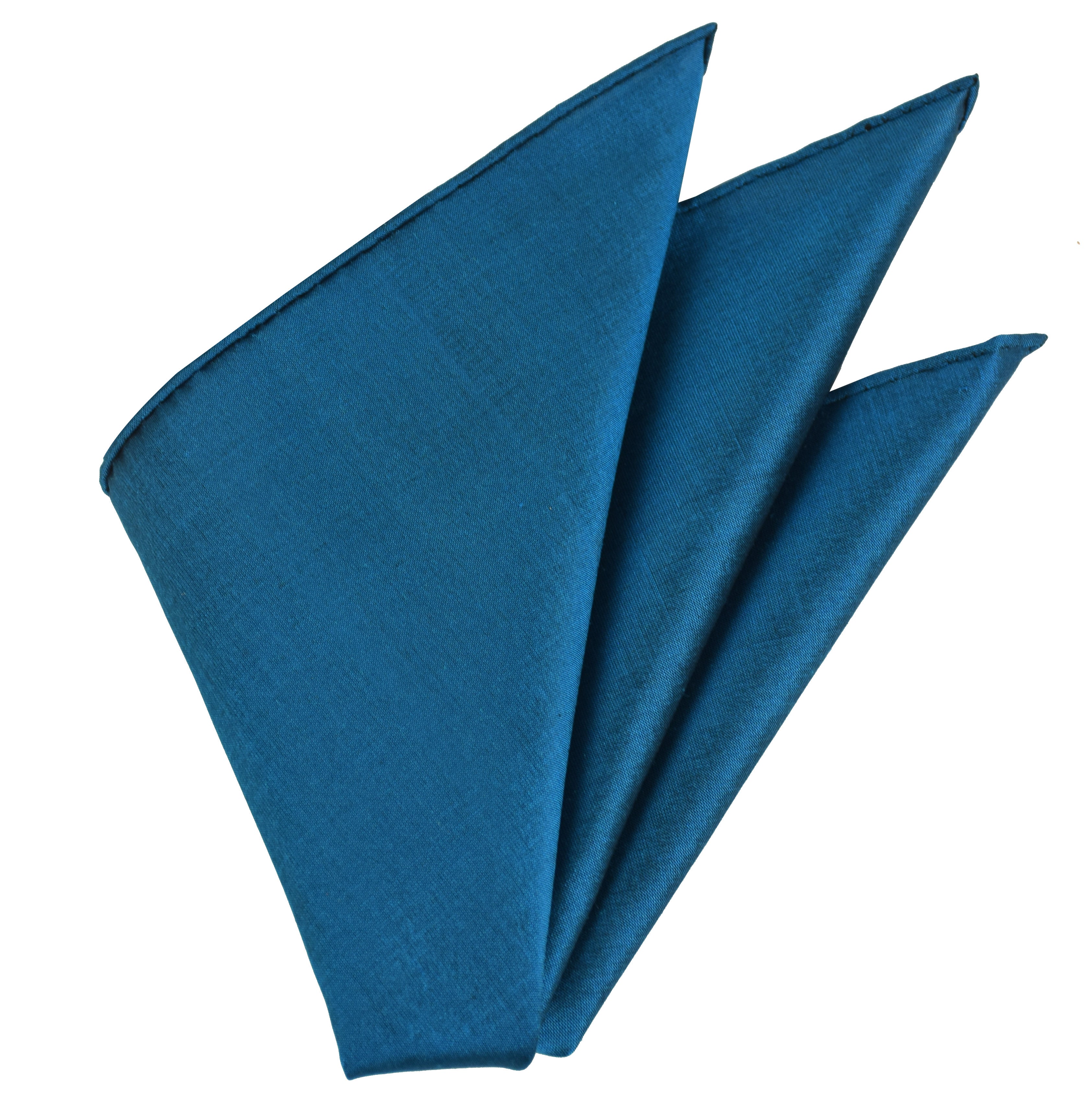 Dark Turquoise Thai Brocade Silk Pocket Square VPS-24