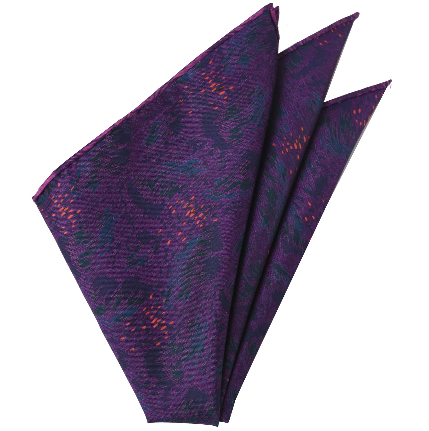 {[en]:Thai Printed Silk Pocket Square