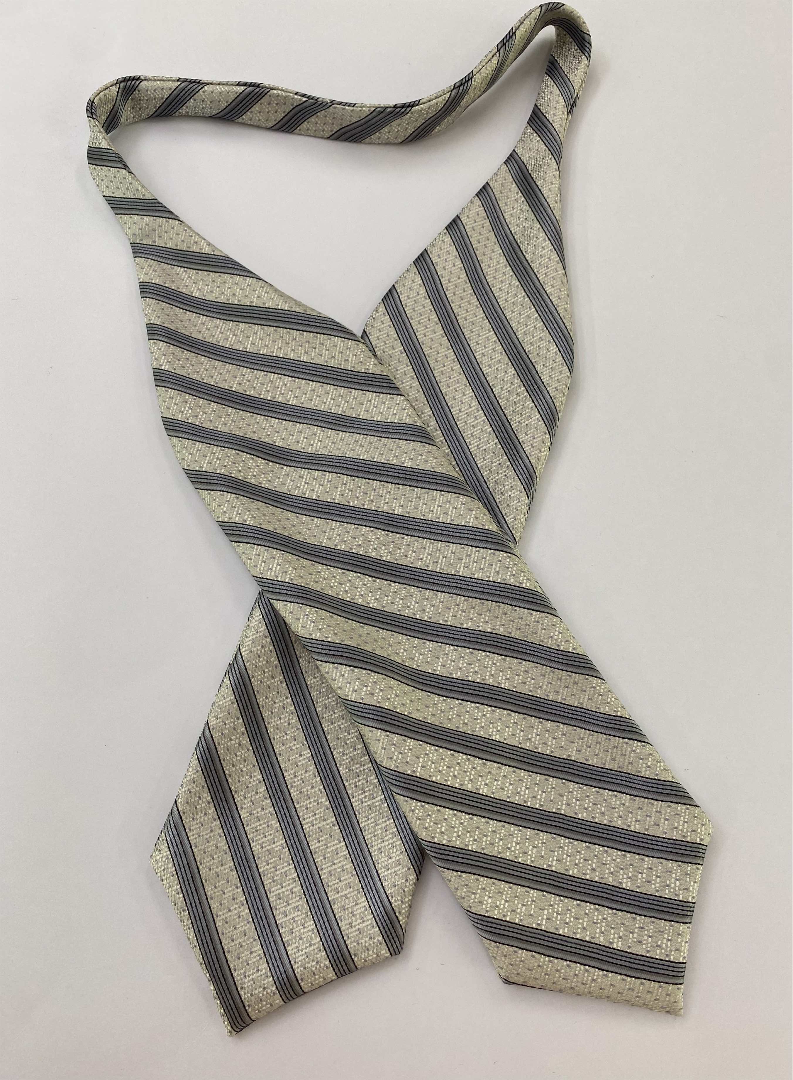 フォーマル／ウェディング用シルクストライプアスコット #WDSAC-4