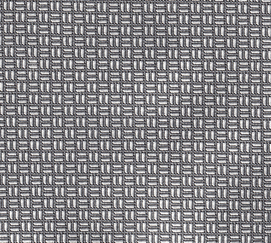 {[en]:Silver & Black Formal/Wedding Silk Tie