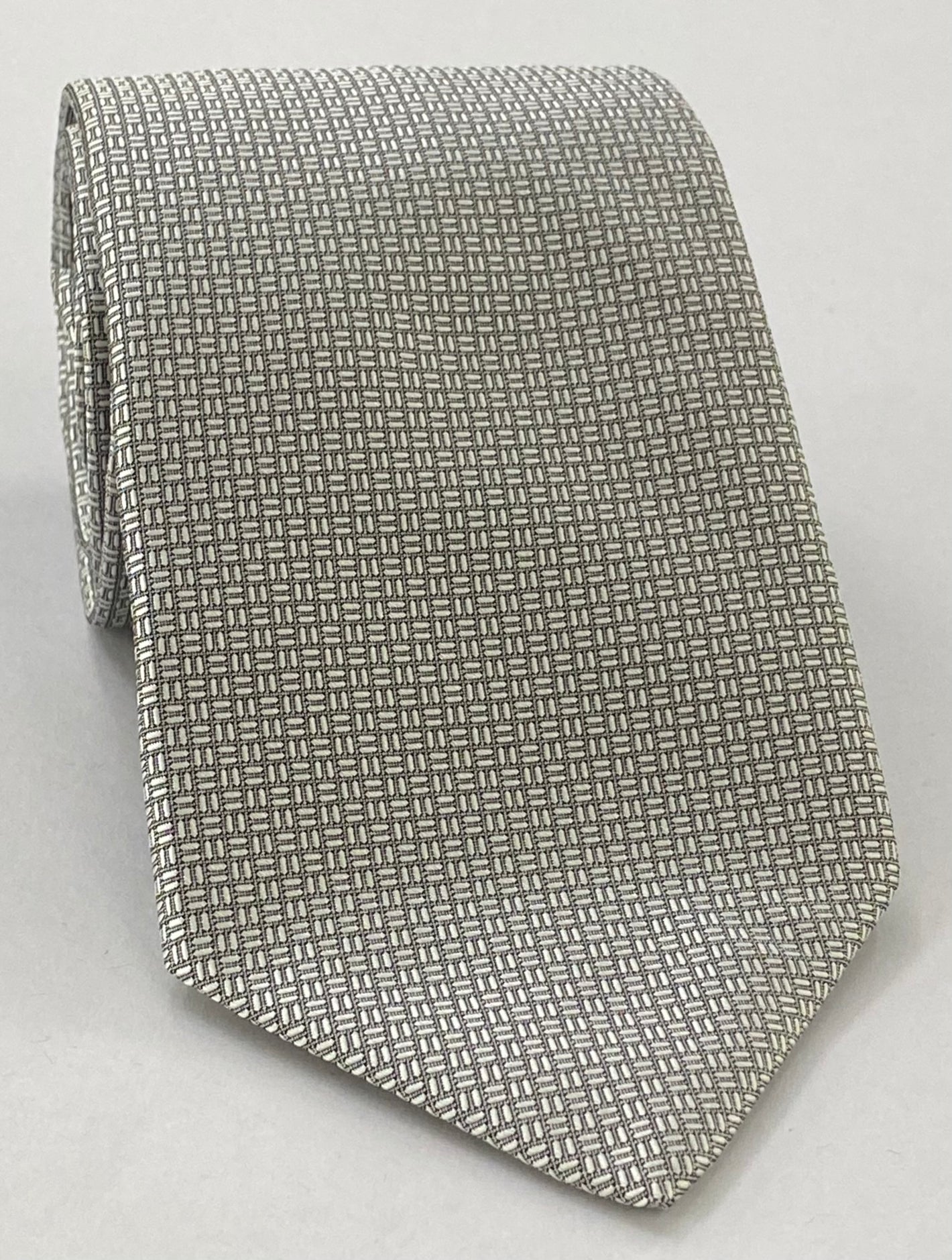 실버 & 블랙 정장/웨딩 실크 타이 WDT-17