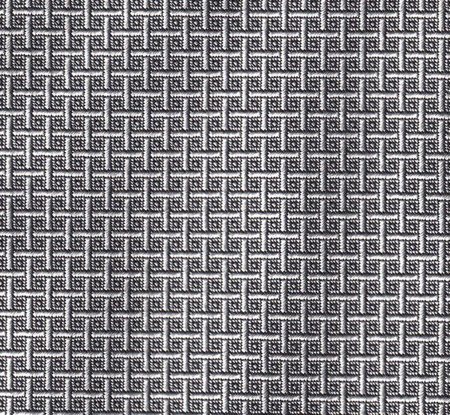 {[en]:Silver & Black Formal/Wedding Silk Pocket Square