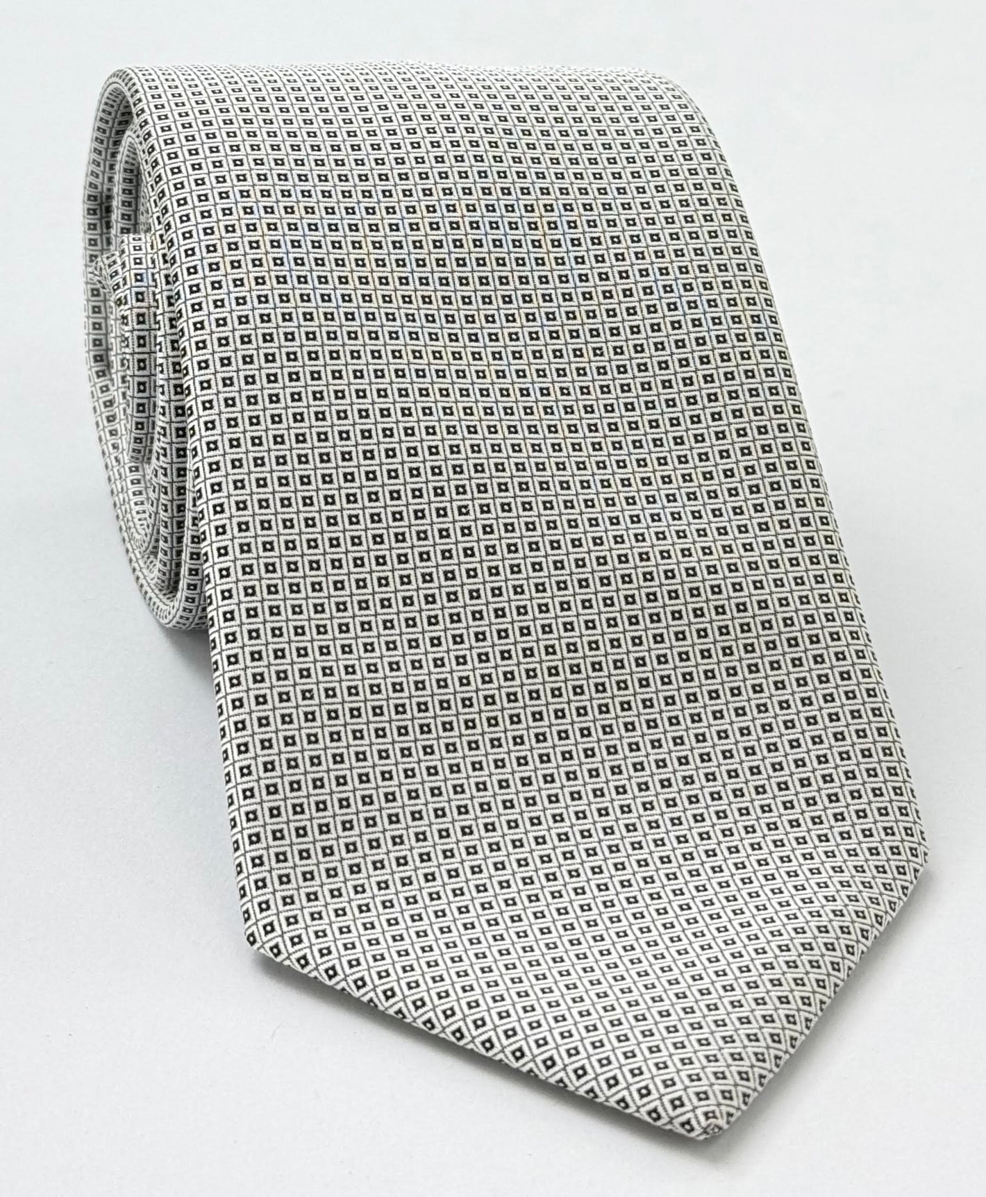 Silver & Black Formal/Wedding Silk Tie WDT-19