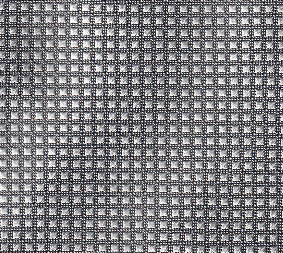 {[en]:Silver & Black Formal/Wedding Silk Pocket Square
