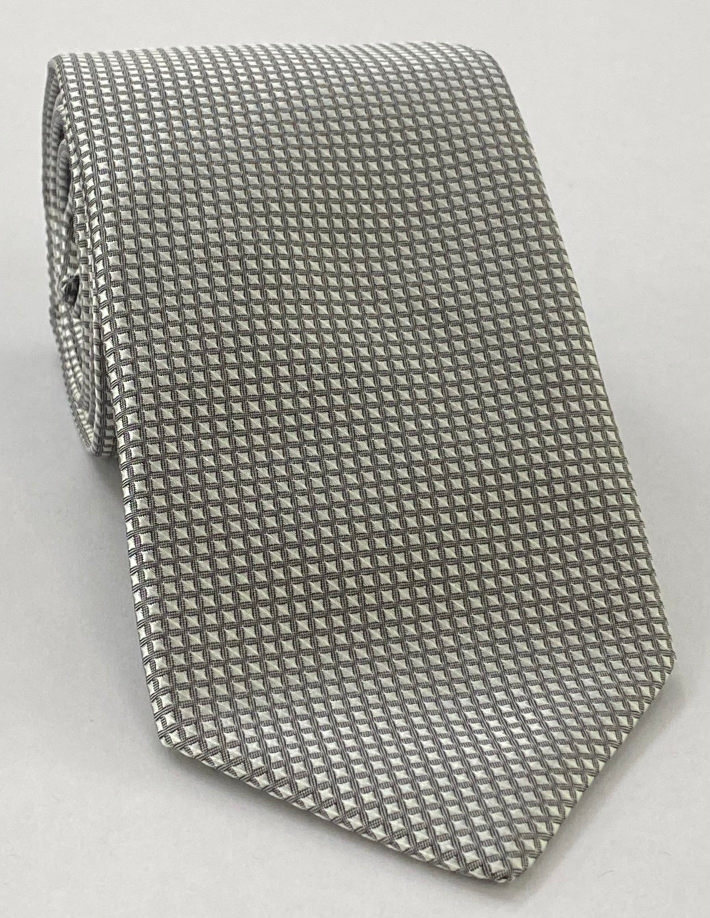 실버 & 블랙 정장/웨딩 실크 타이 WDT-20