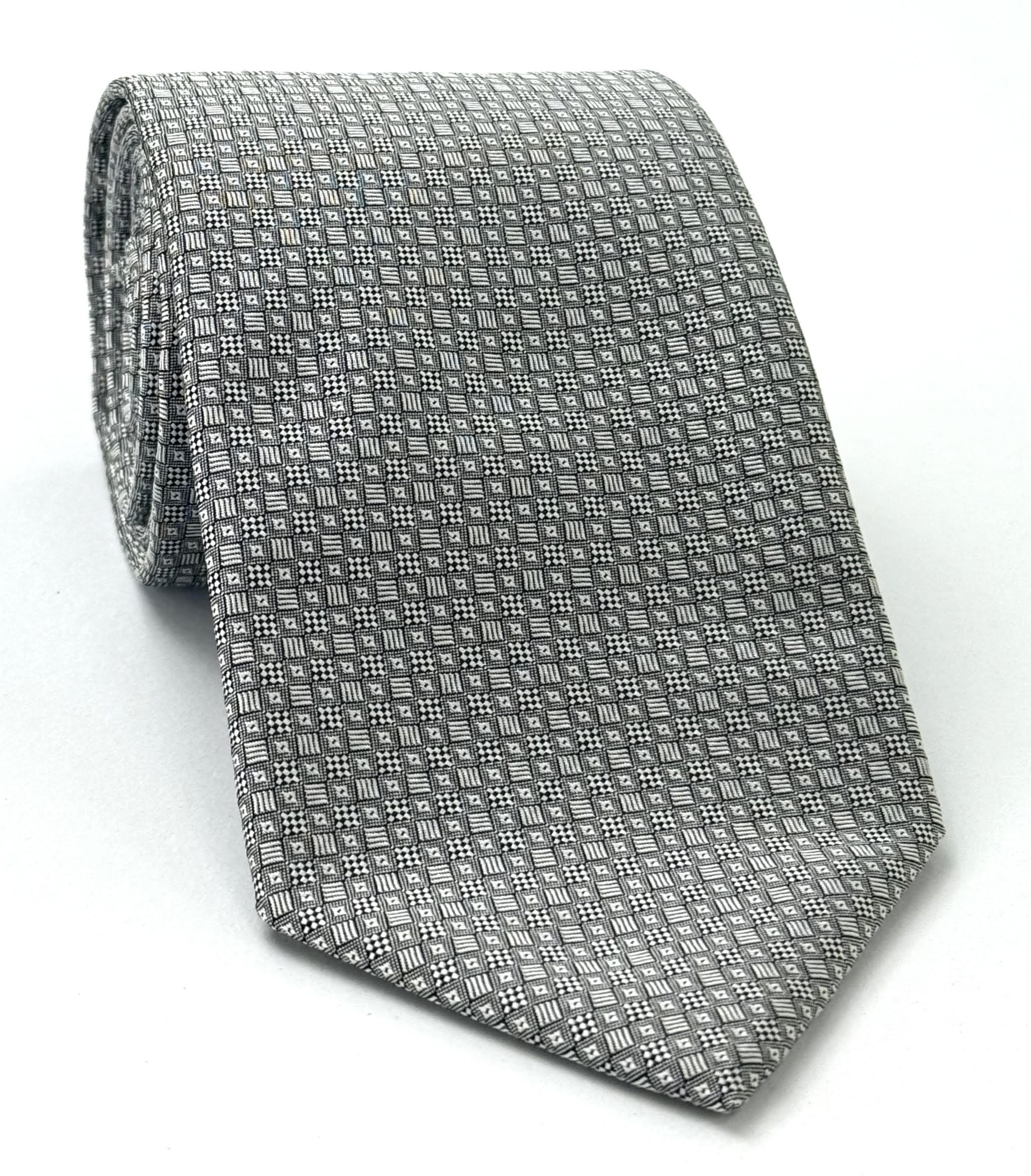 Silver Formal/Wedding Silk Tie WDT-30