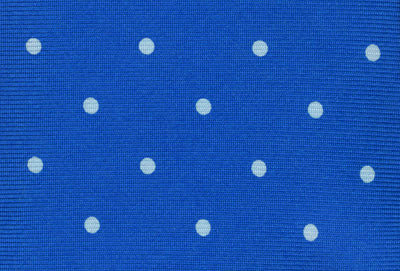 {[en]:White On Royal Blue Printed Dot Silk Tie