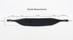 Slim Cummerbund with Black Satin Silk and Black Thai Silk Ribbon