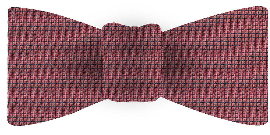 {[en]:Salmon Diamond Weave Silk Tie
