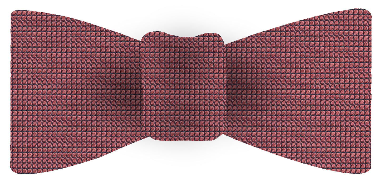 {[en]:Salmon Diamond Weave Silk Tie