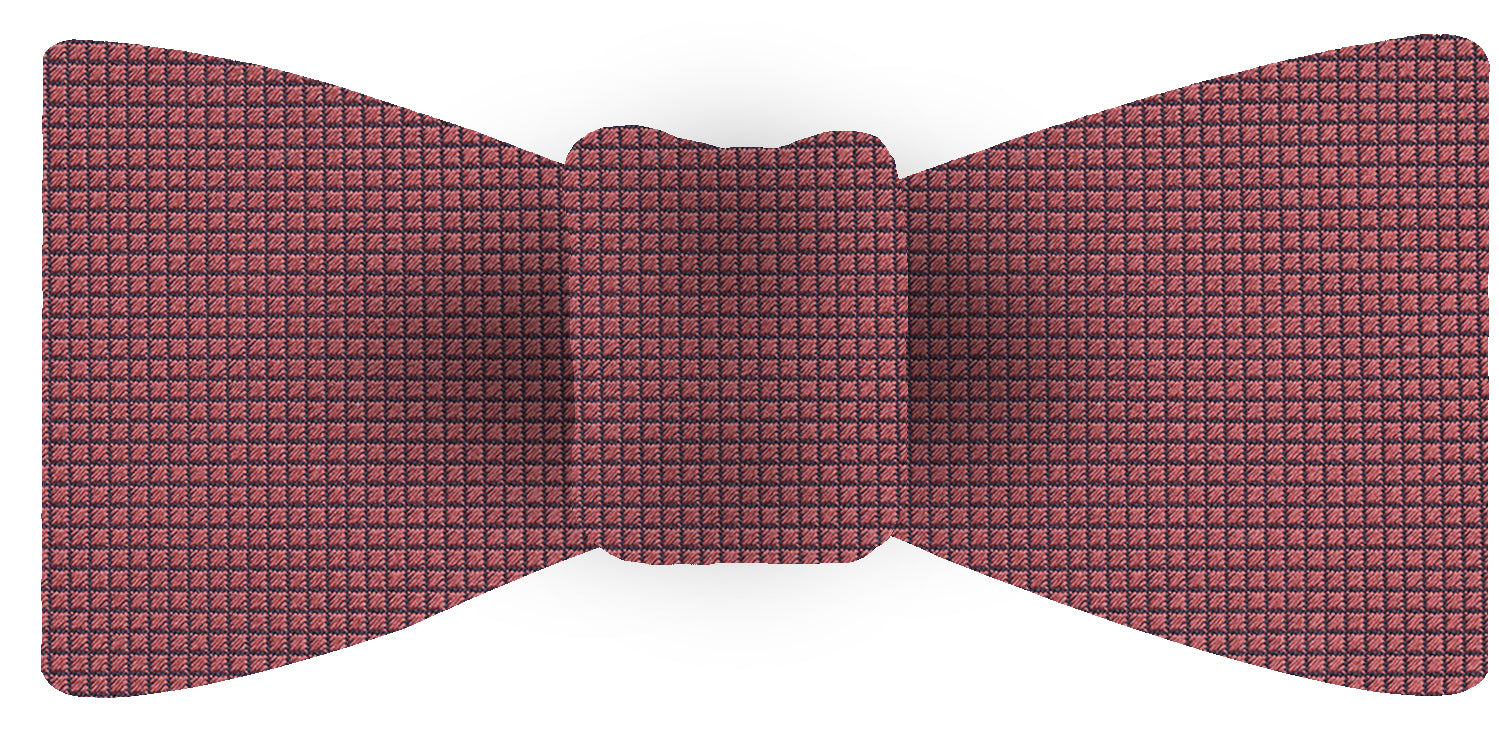 {[en]:Salmon Diamond Weave Silk Tie