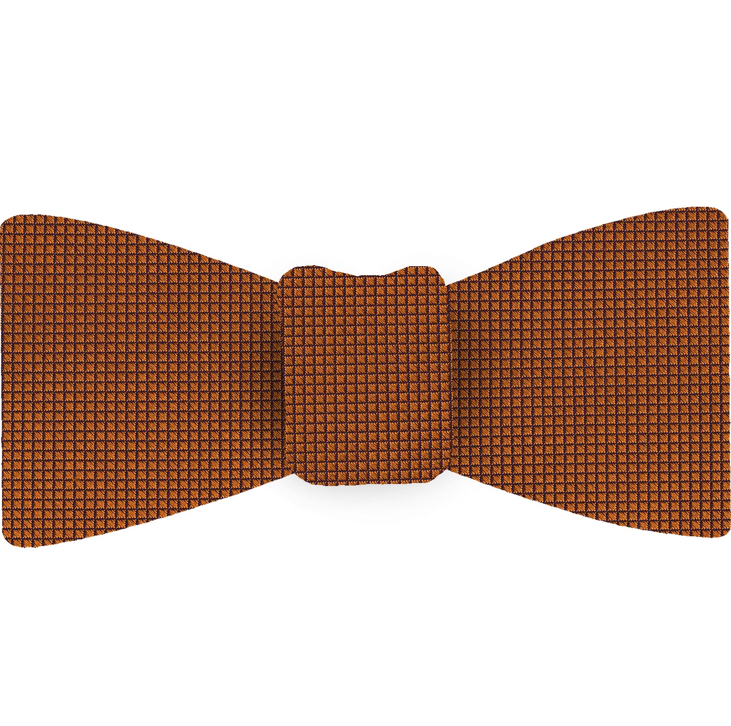 {[en]:Burnt Orange Oxford Weave Silk Tie