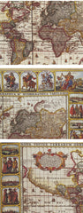 1652 Map with Thai Shot Silk Scarf
