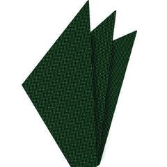 {[en]:Bottle Green Oxford Silk Pocket Square