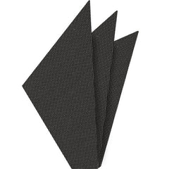 {[en]:Dark Charcoal Gray Oxford Silk Pocket Square