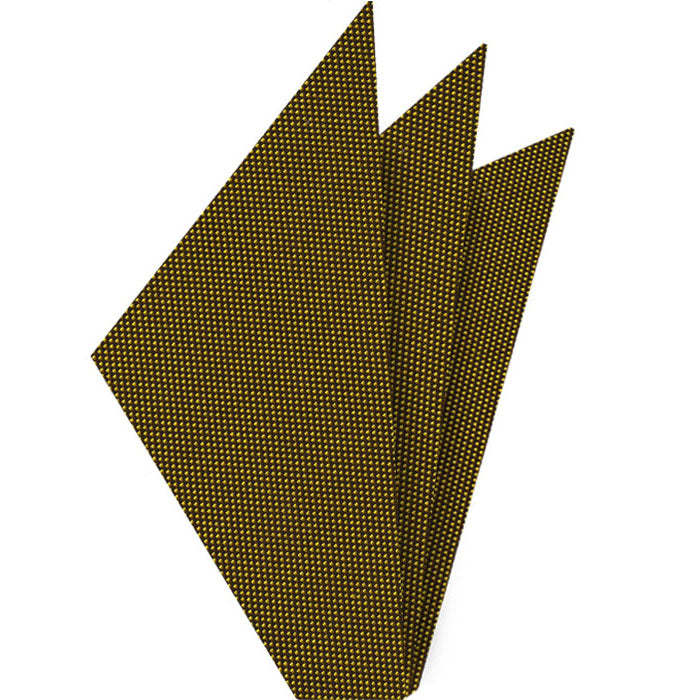 {[en]:Yellow Gold Oxford Silk Pocket Square