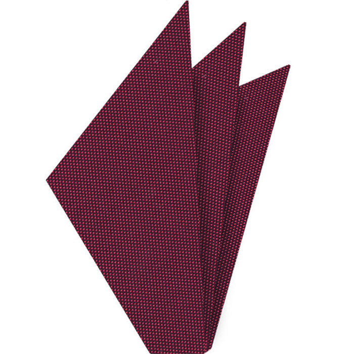 {[en]:Dark Fuchsia Oxford Silk Pocket Square