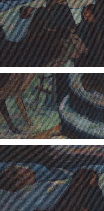 {[en]:Gauguin Christmas Night 1894 Pocket Square