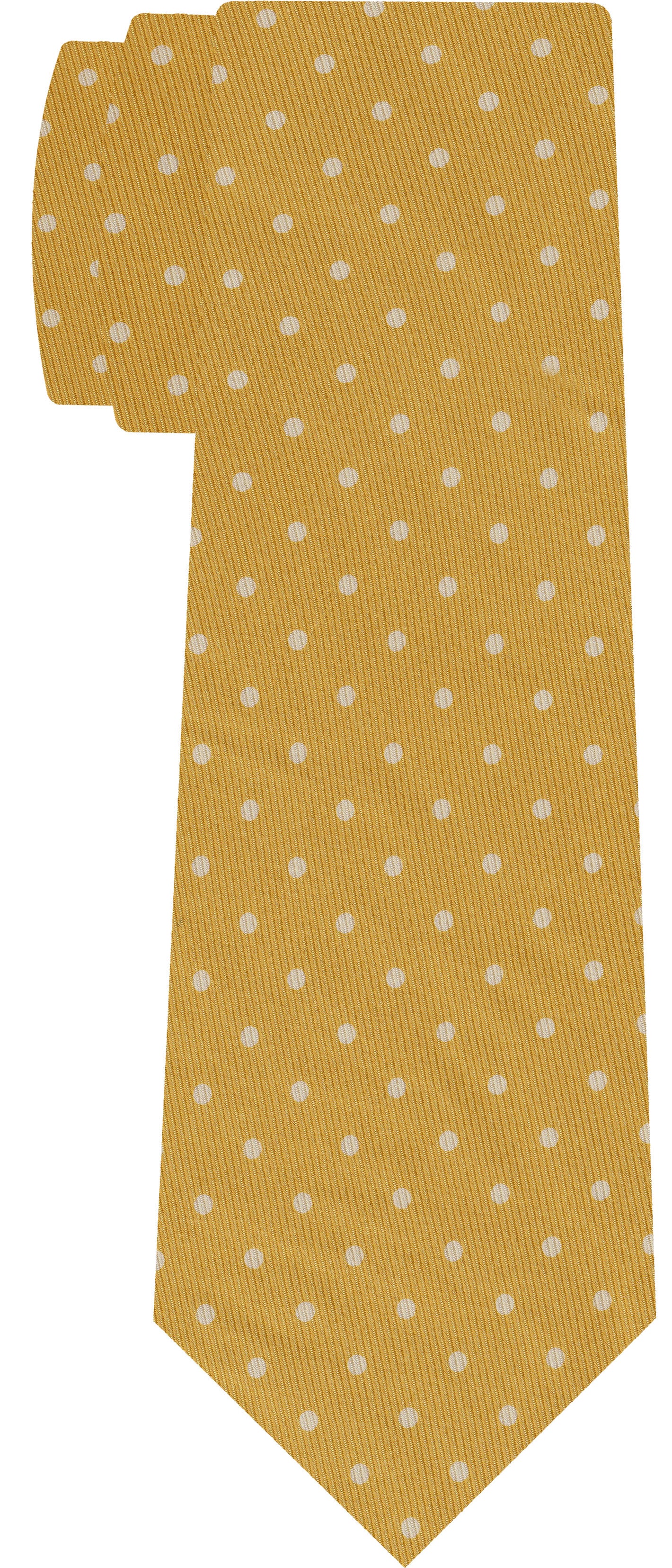 오프화이트 옐로우 골드 프린트 도트 실크 타이 MCDT-30