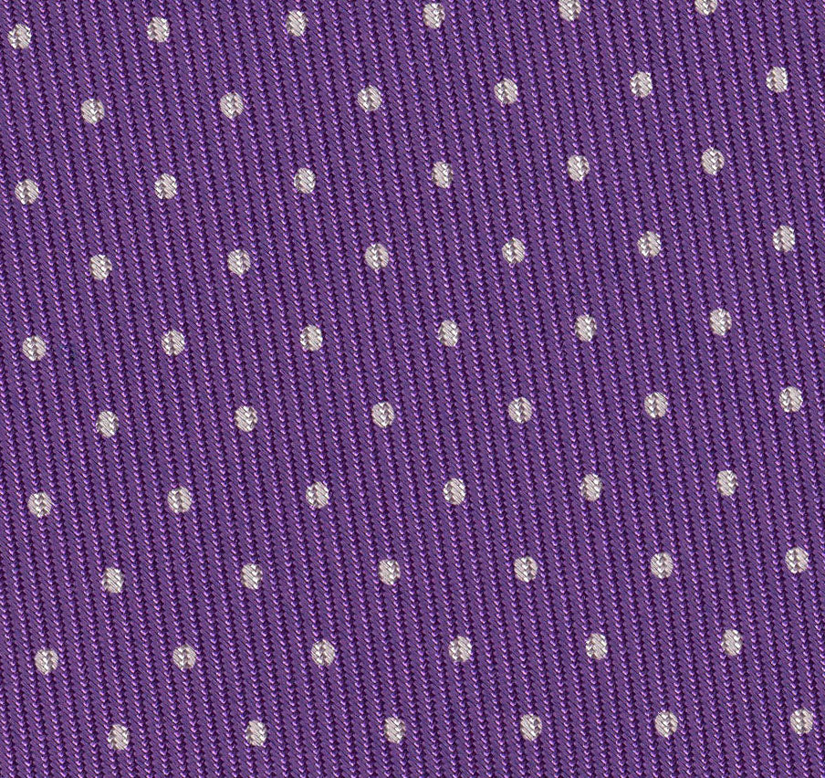 マゼンタプリント ピンドット シルクタイ MCPDT-30（オフホワイト）