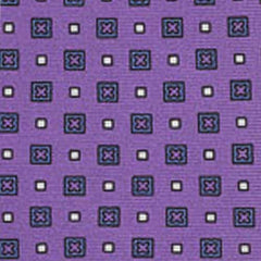 {[en]:Sky Blue & White on Lavender Macclesfield Printed Silk Tie