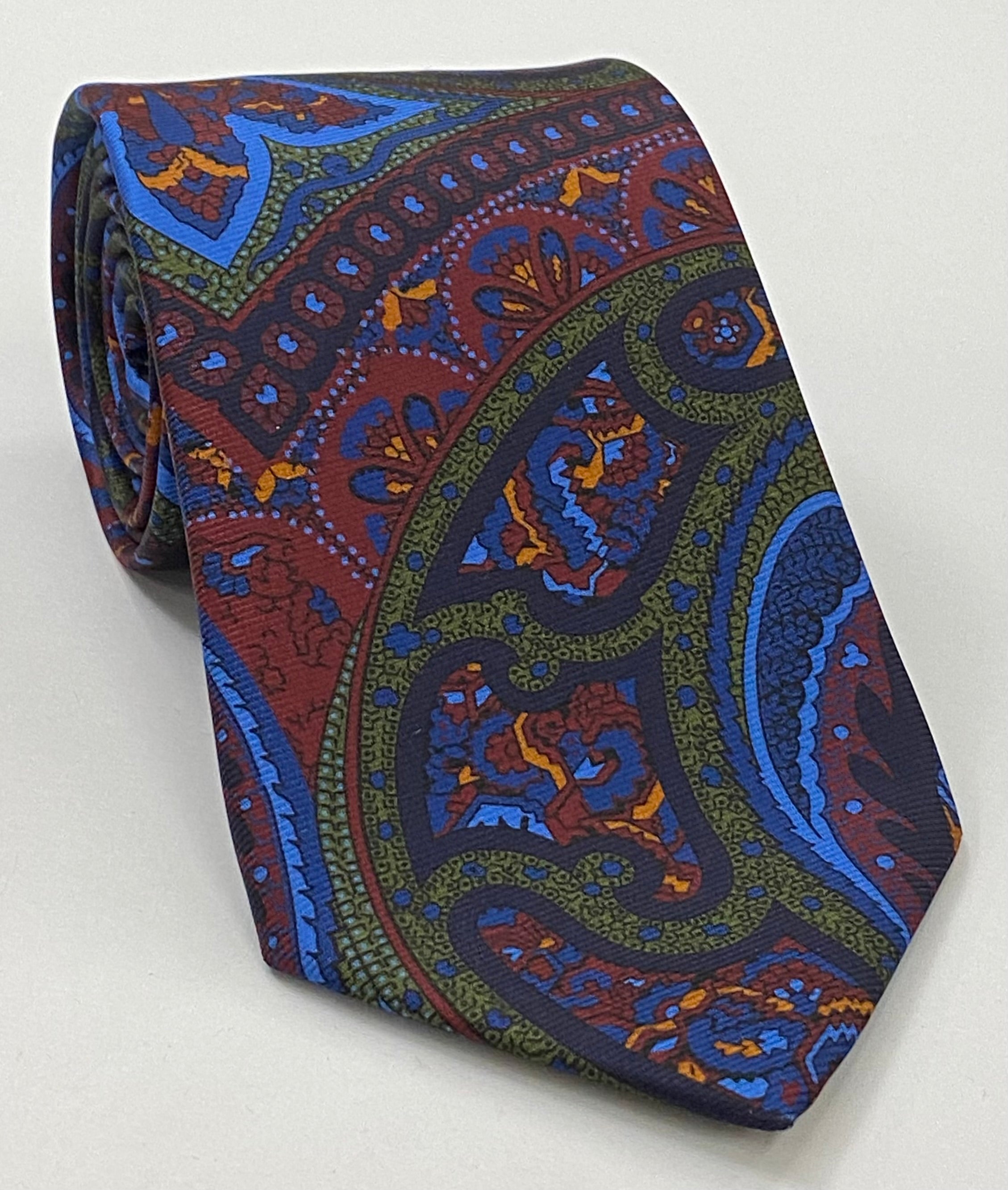 맥클스필드 모던 마더 프린트 실크 타이 MMPT-58