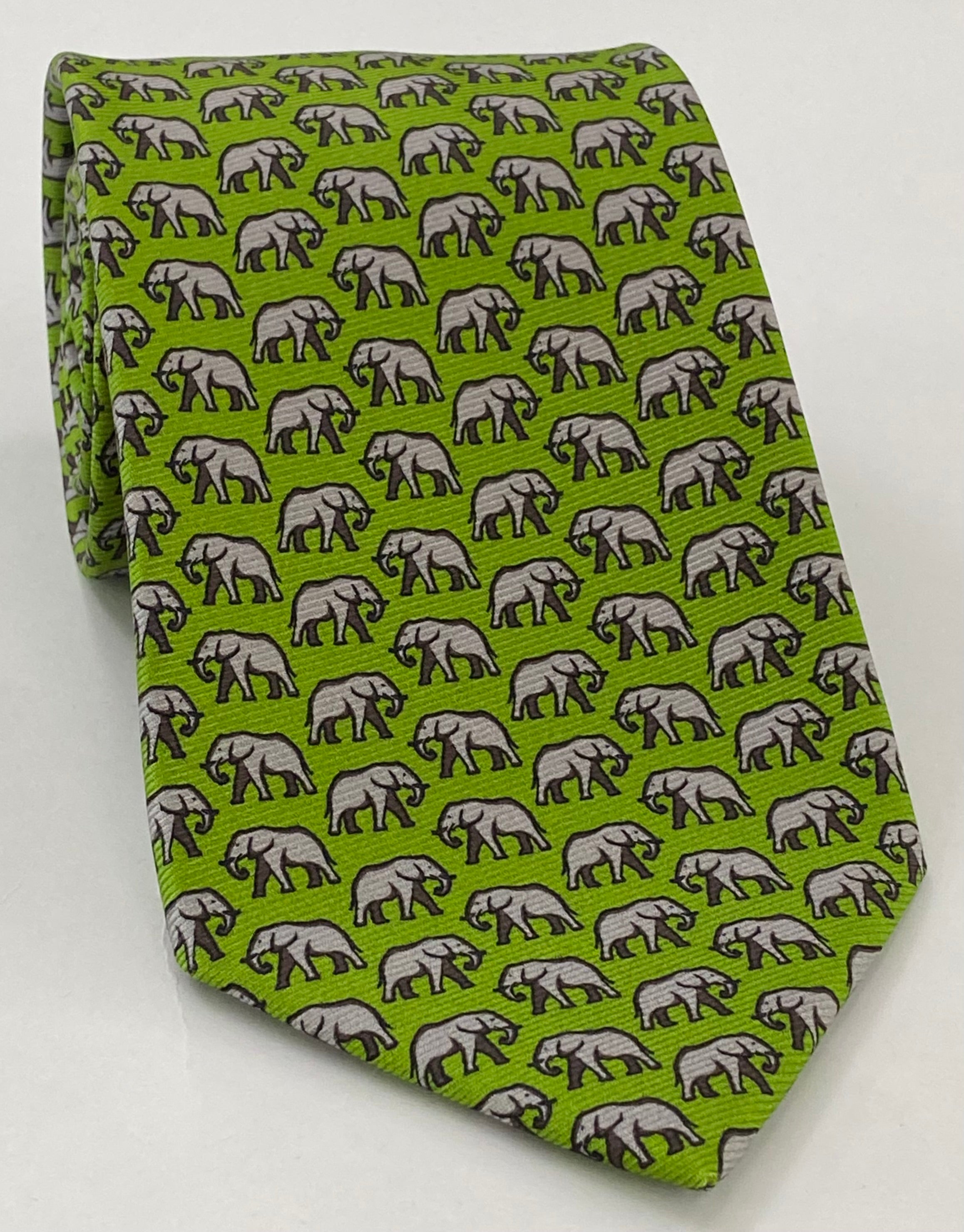 맥클스필드 모던 마더 프린트 실크 타이 MMPT-80