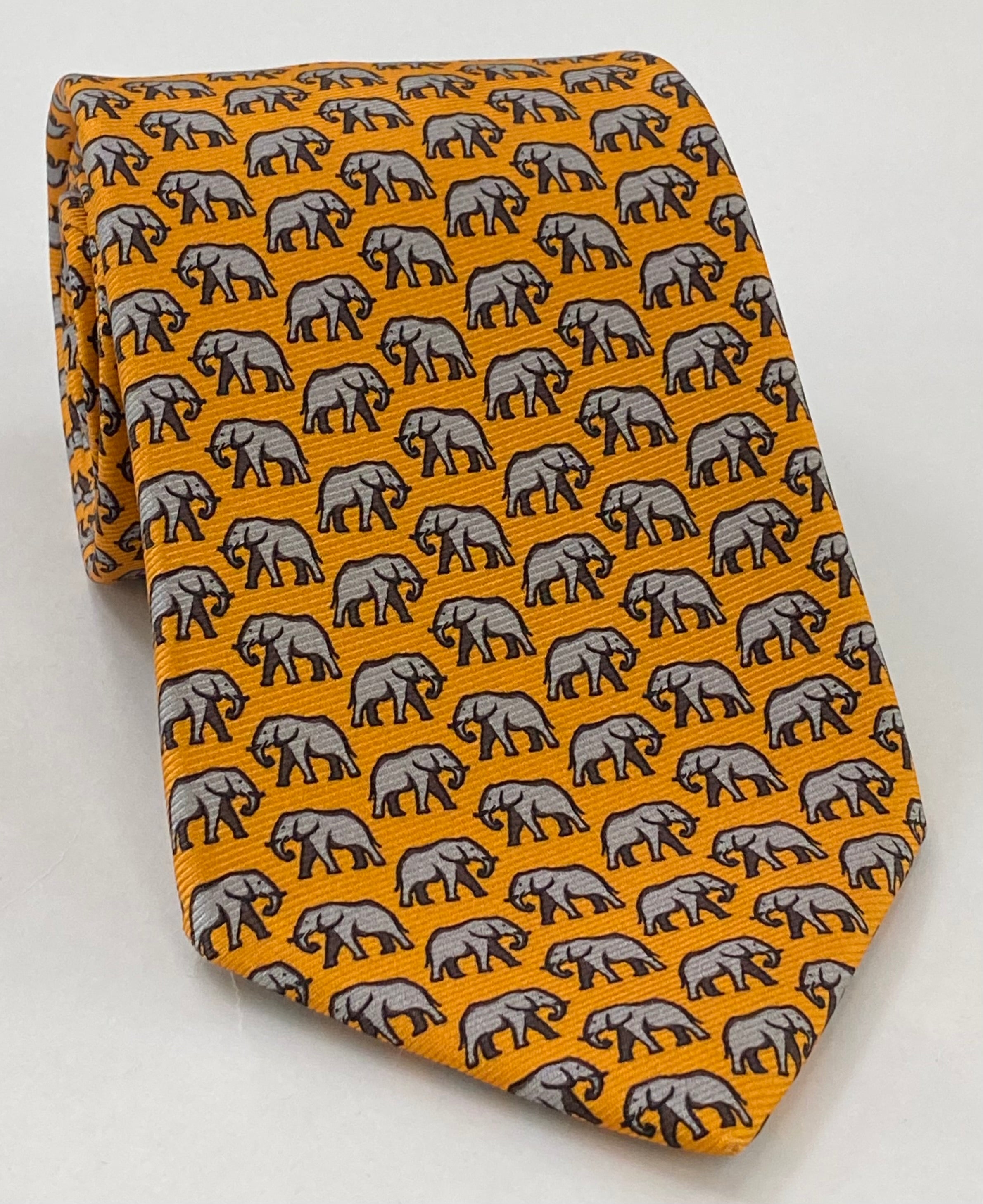 맥클즈필드 모던 마더 프린트 실크 타이 MMPT-81