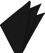 Black Belgian Linen Pocket Square