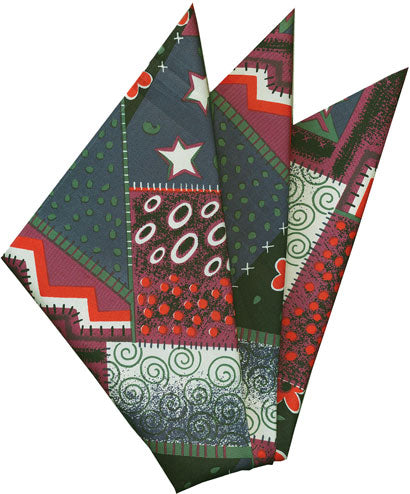 {[en]:Printed Silk Pocket Square