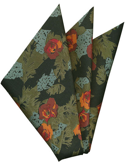 {[en]:Printed Silk Pocket Square