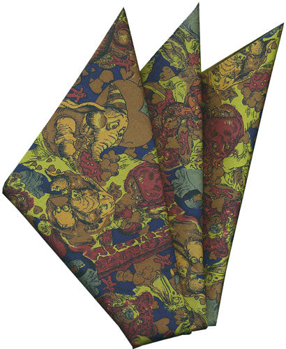 {[en]:Printed Silk Pocket Square