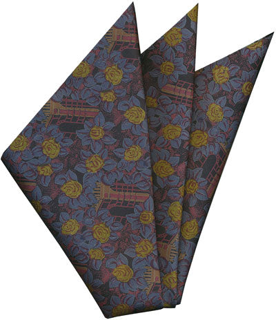 {[en]:Printed Silk Pocket Square