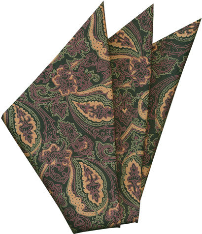 {[en]:Thai Printed Silk Pocket Square