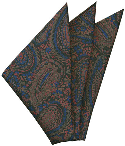 {[en]:Thai Printed Silk Pocket Square