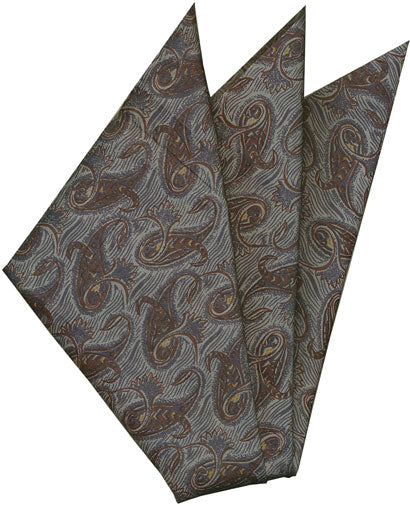{[en]:Thai Printed Silk Pocket Square
