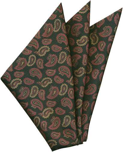 {[en]:Thai Printed Silk Pocket Square