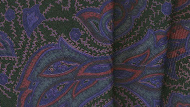 {[en]:Thai Printed Silk Pocket Square