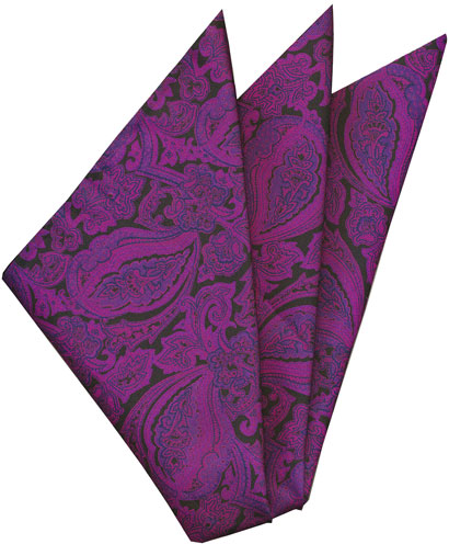{[en]:Thai Printed Silk Pocket Square