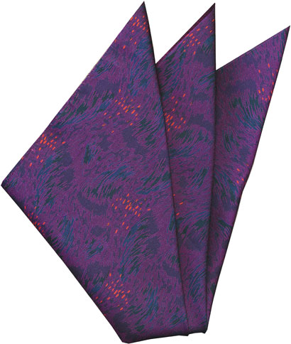 {[en]:Thai Printed Silk Pocket Square
