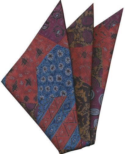 {[en]:Thai Printed Silk Pocket Square
