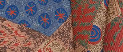 {[en]:Thai Printed Silk Pocket Square