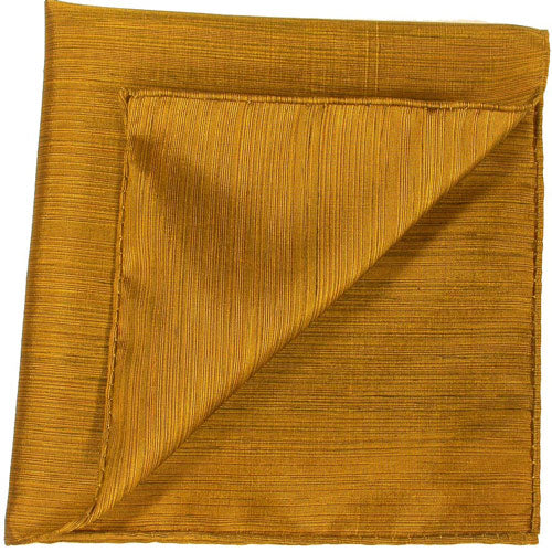 {[en]:Thai Saiphone Yellow & Black Silk Pocket Square