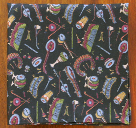 {[en]:Thai Printed Silk Pocket Square