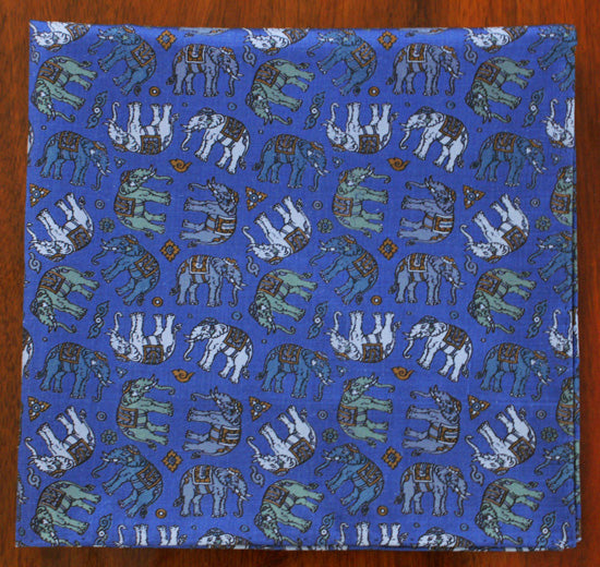 {[en]:Thai Printed Silk Pocket Square