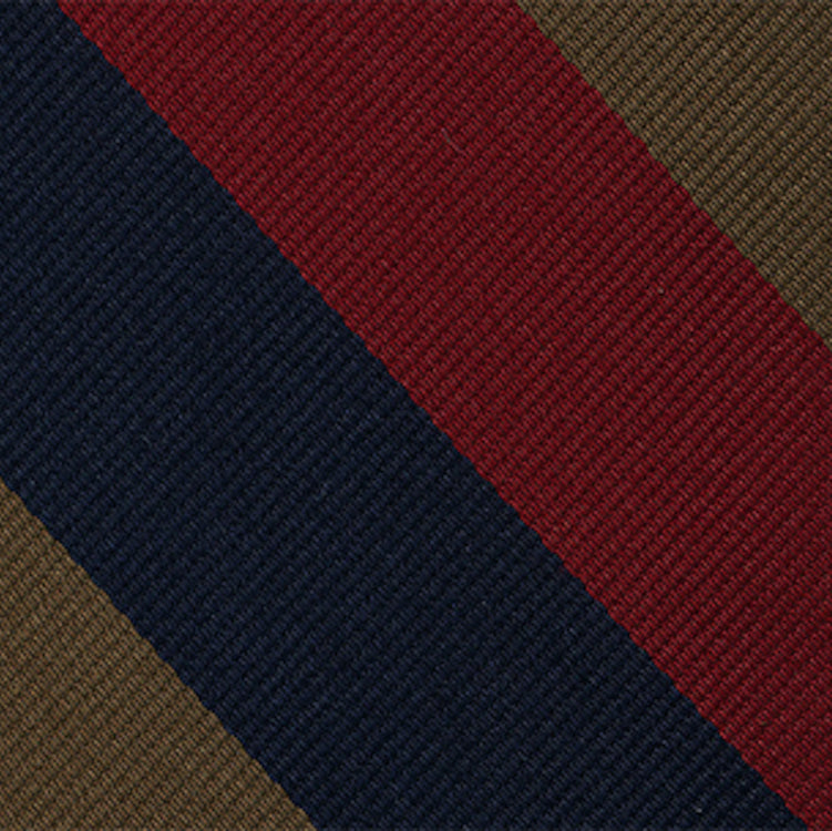 {[en]:Royal Scots Stripe Silk Pocket Square
