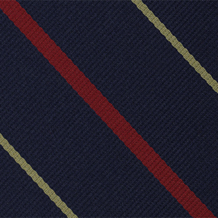 {[en]:1st Glouchestershire Stripe Silk Pocket Square