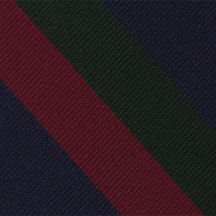 {[en]:Black Watch Stripe Silk Pocket Square