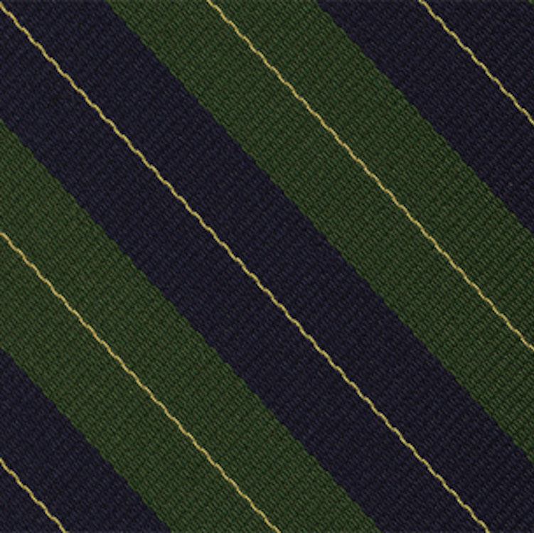 {[en]:Queen's Royal Irish Hussars Stripe Silk Pocket Square